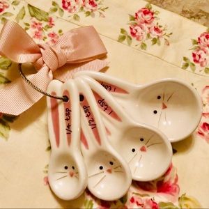 🐰Shabby Chic Pink Bunny Measuring Spoons Set🐰